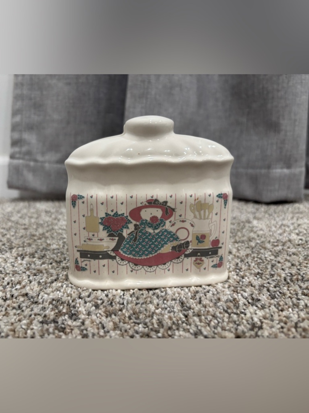Vintage 1988 CHD Country Cat Kitten Cottage Core Napkin Holder Quirky